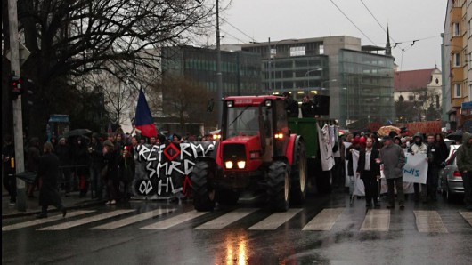 Pochod studentů v Brně